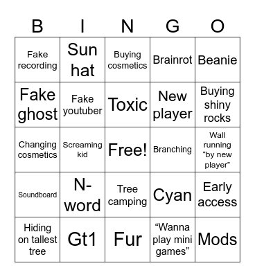 Gtag Bingo Card