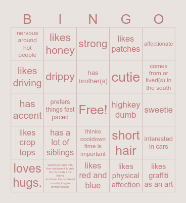 Dorothy Kinnie Bingo Card
