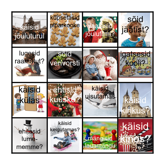 Kas sa ... Bingo Card