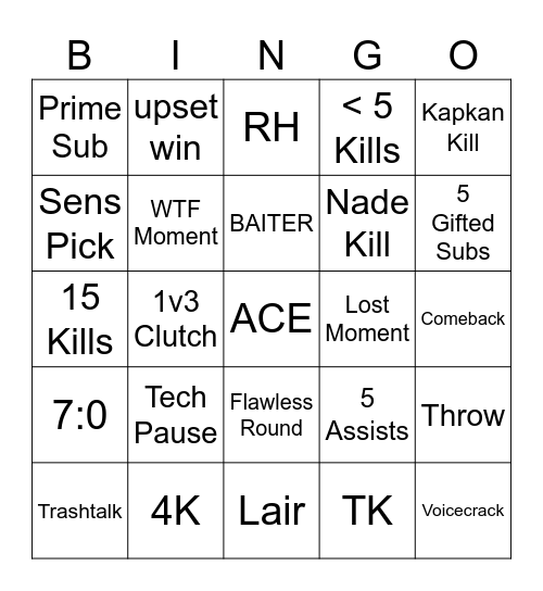 Bo1 Bingo Card