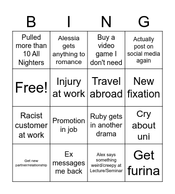 2025 Cole Bingo! Bingo Card