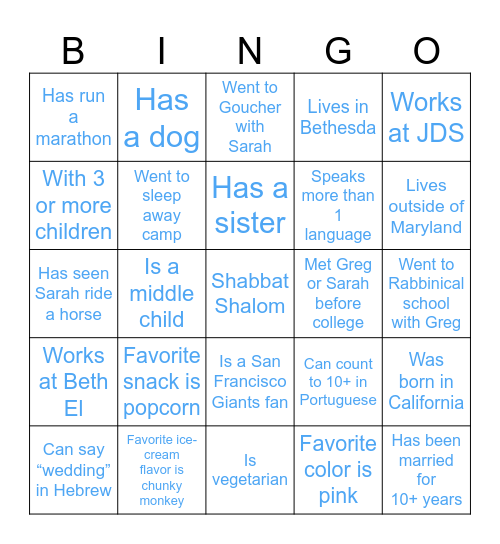 Find Someone Who... Bingo Card