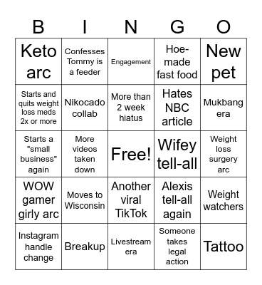 Amberlynn 2025 Bingo Card
