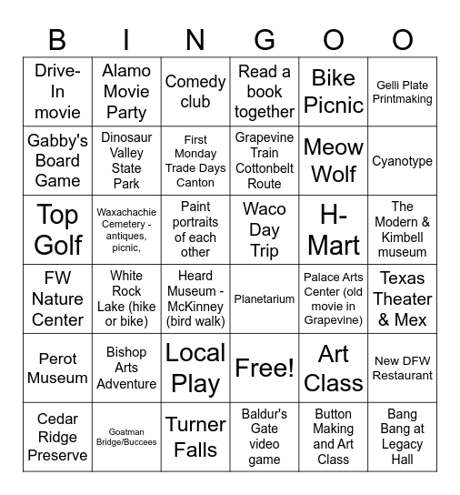 2025 Bingo Card