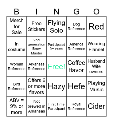 Frost Fest Bingo Card