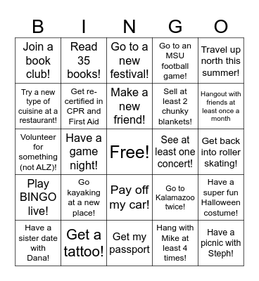 2025 BINGO! Bingo Card