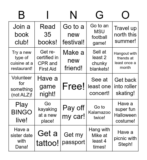 2025 BINGO! Bingo Card