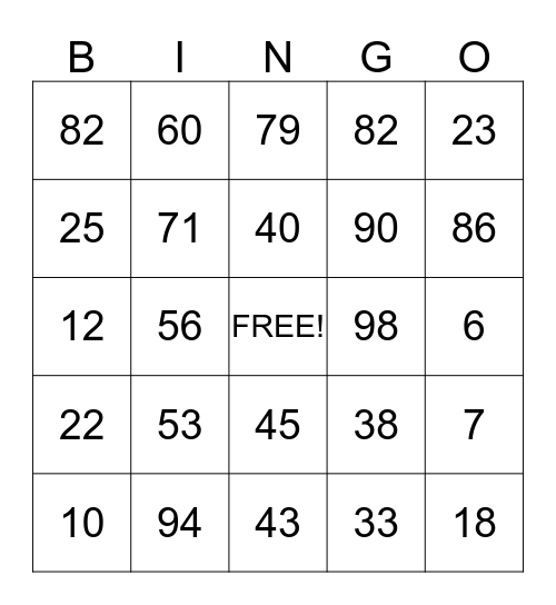 VVT Safety BINGO Card