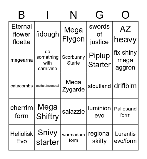 Legends ZAZA predictions Bingo Card