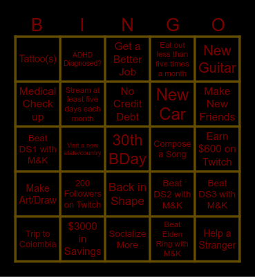 2025 Bingo Card