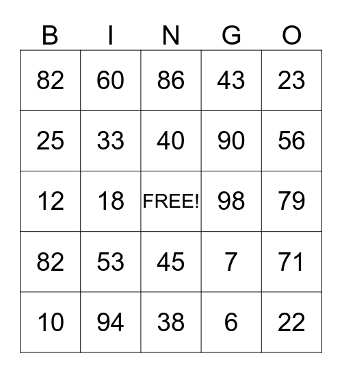 VVT Safety BINGO Card