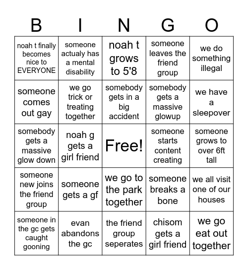 2025 gc bingo Card