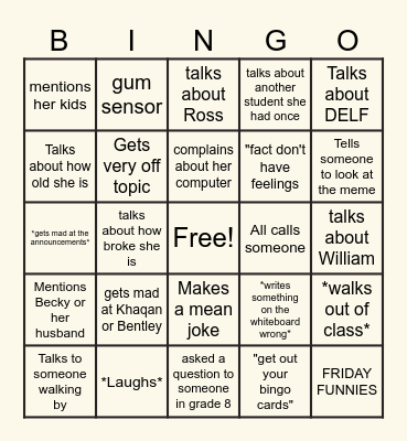Mme Ciaravella bingo Card