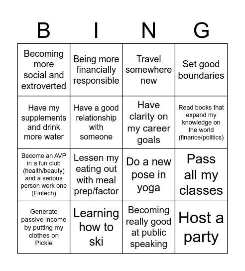 2025 bingo card Bingo Card