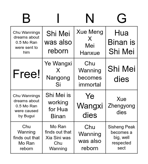 2ha Bingo Card