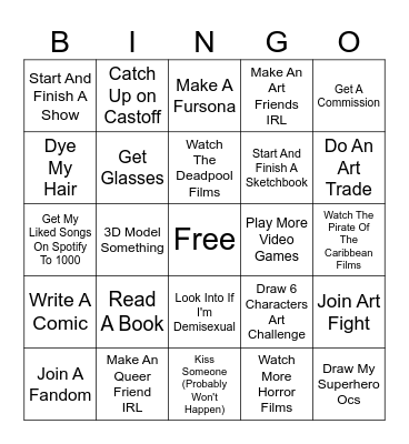 Bingo Resolution 2025 Bingo Card