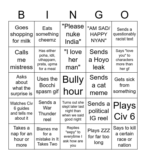 Celestress' Celestial Truths Bingo Card
