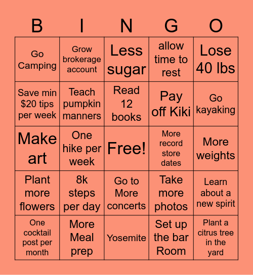 2025 Bingo Card