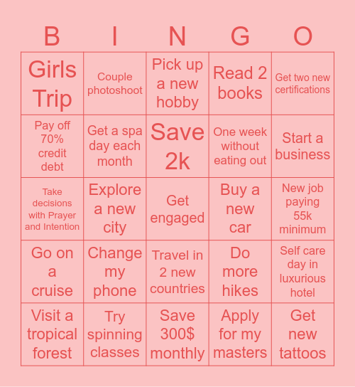 Vision Bingo 2k25 Bingo Card