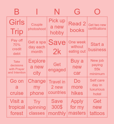 Vision Bingo 2k25 Bingo Card