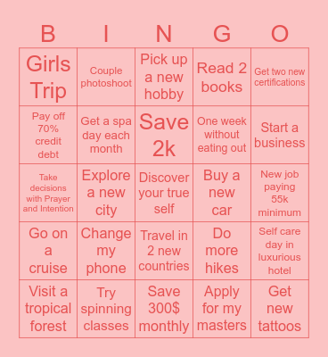 Vision Bingo 2k25 Bingo Card