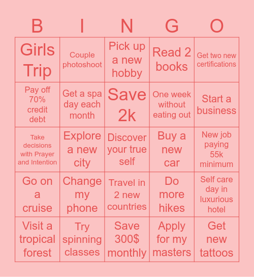 Vision Bingo 2k25 Bingo Card