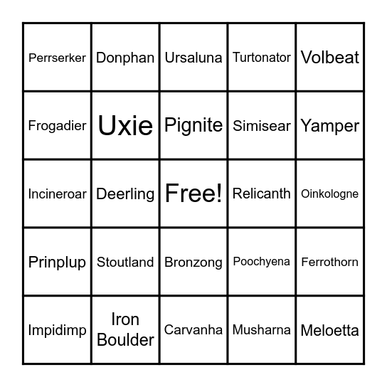 Daily Pokemon Crochet Bingo Card