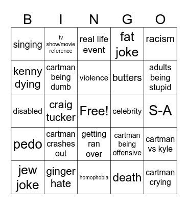 SP bingo Card