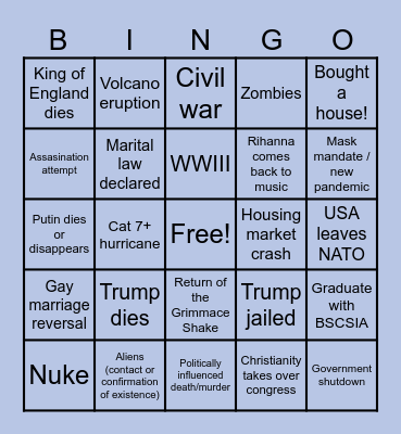 2025 Bingo Card