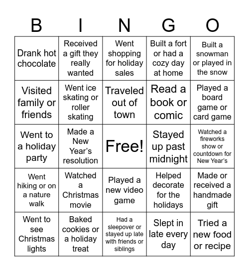 BINGO Card