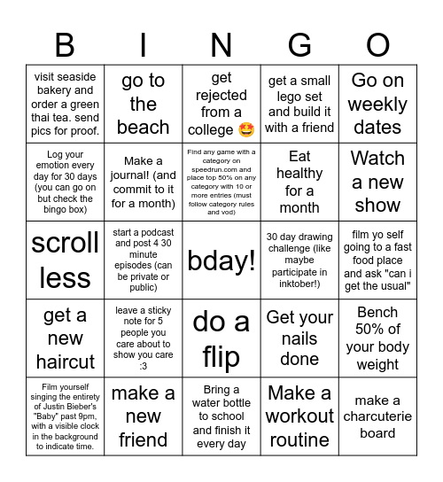 anastasia Bingo Card