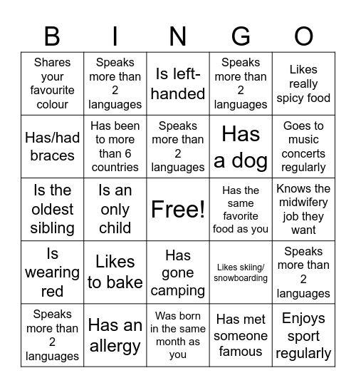 Icebreaker Bingo: Find Someone Who Bingo Card
