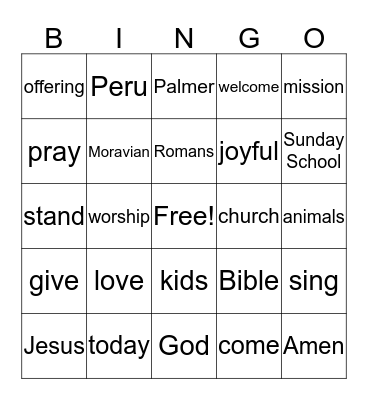 GOOD NEWS Bingo Card