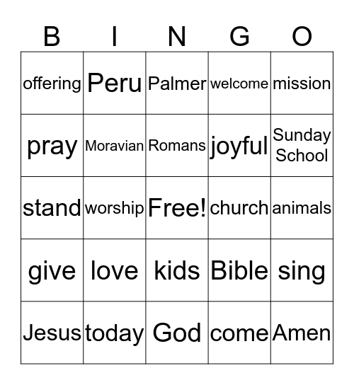 GOOD NEWS Bingo Card