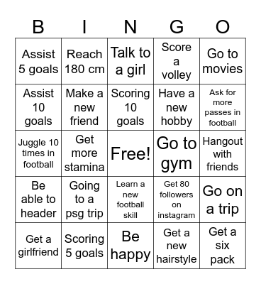 Luffy bingo Card