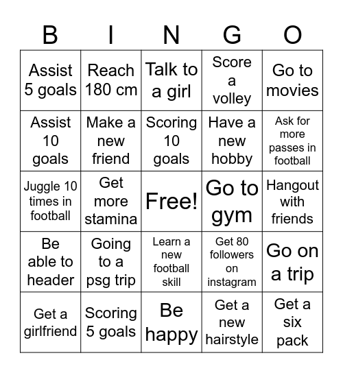 Luffy bingo Card