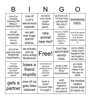 2025 bingo Card