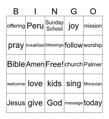 GOOD NEWS Bingo Card