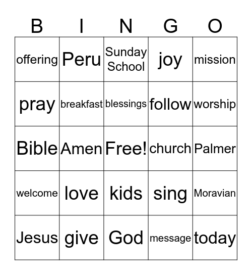 GOOD NEWS Bingo Card