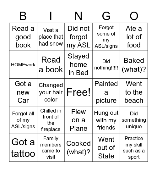 Bingo Card