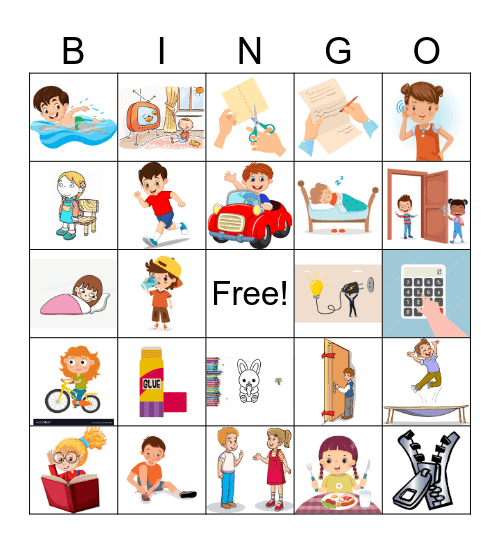 Sagnir Íslensk orðabók Bingo Card