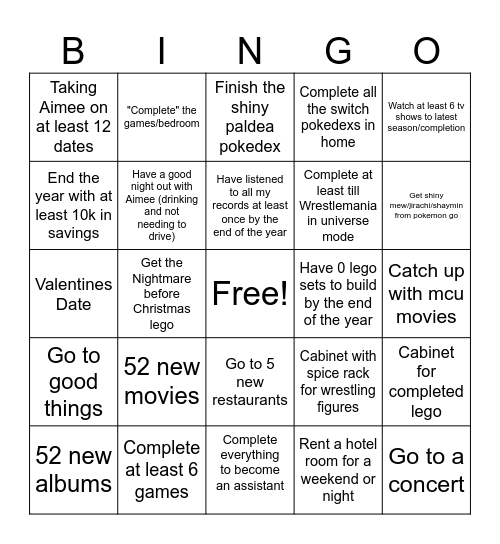 2025 Bingo Card