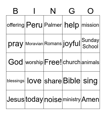 GOOD NEWS Bingo Card