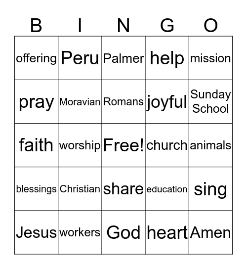 GOOD NEWS Bingo Card
