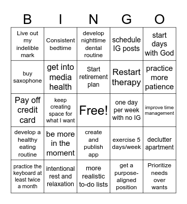 Vision 2025 - Keep the Faith Bingo Card