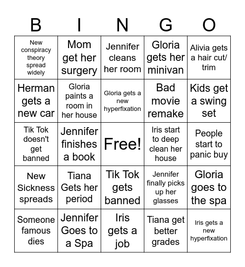 2025 Bingo Card