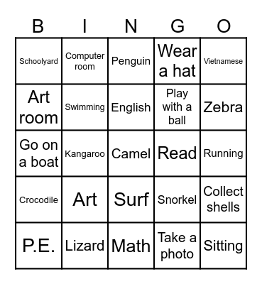 Review 2 Bingo Card
