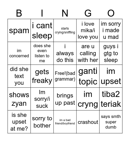 AZECA BINGOOO Bingo Card