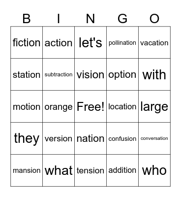 Cycle 12 Bingo Card