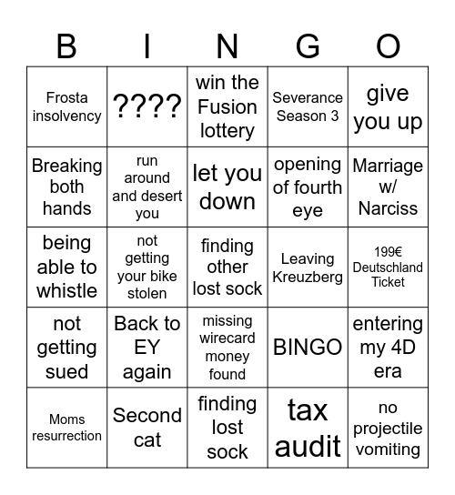 2025 Bingo Card